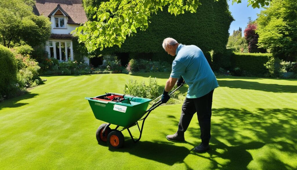 Rollrasendünger Anwendung